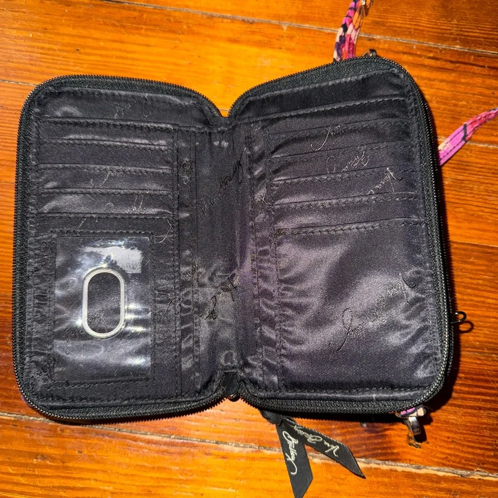 Vera Bradley Quilted Red and Pink Wristlet Clutch - Picture 3 of 6